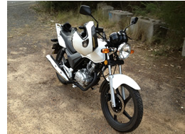 Honda CB125 on the open road
