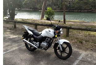 Honda CB125 at the Royal National Park